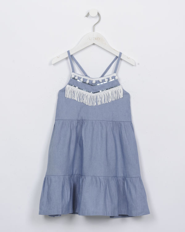 Picture of C2153 - COTTON FRESH DRESS DENIM LOOK